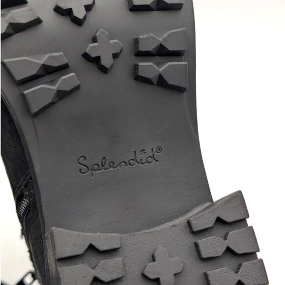 Splendid Samy Ankle Combat Boots Round Toe Women's Black Size US9M EU40 - Picture 9 of 9